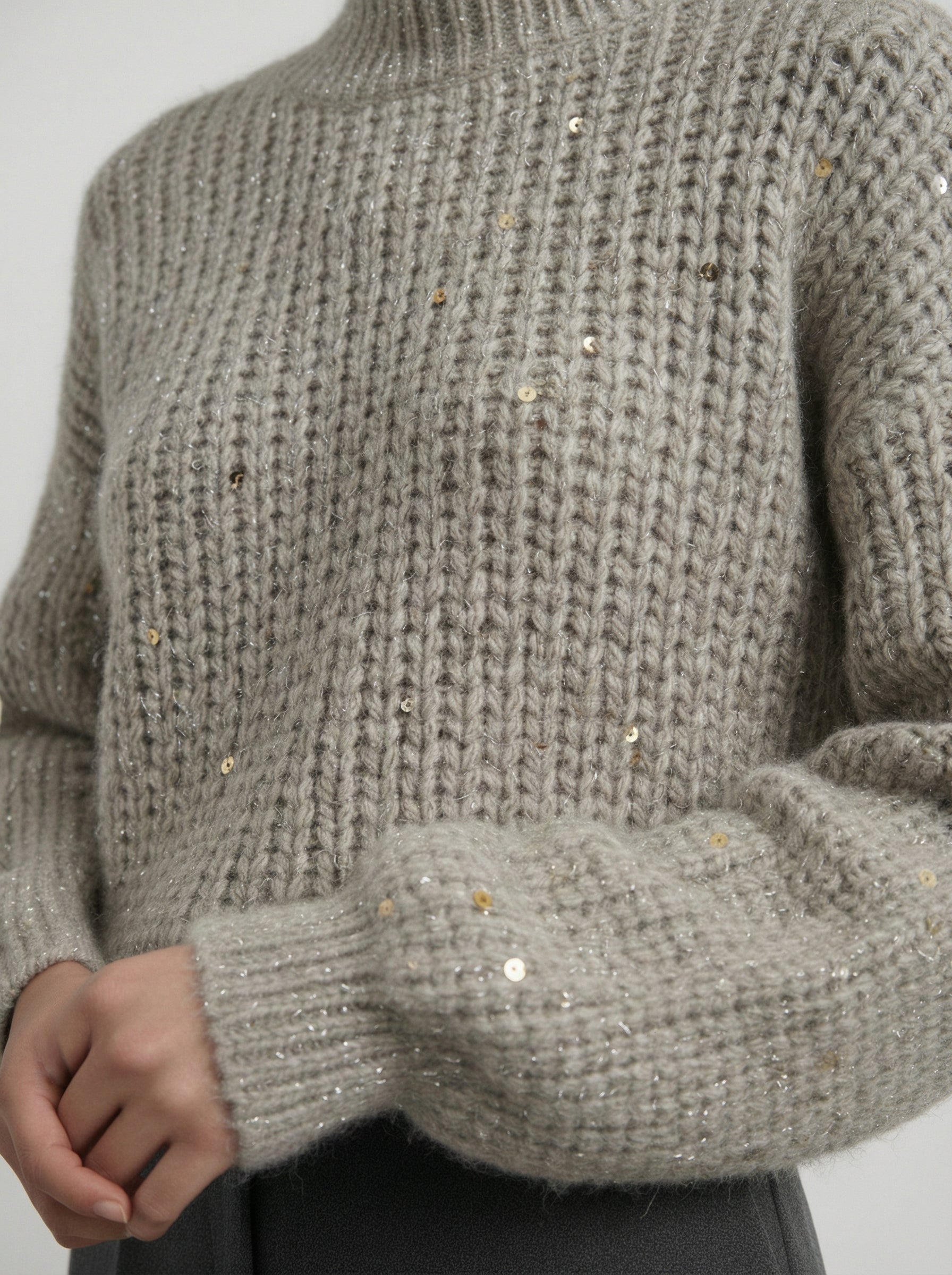 Maglia oversize con paillettes