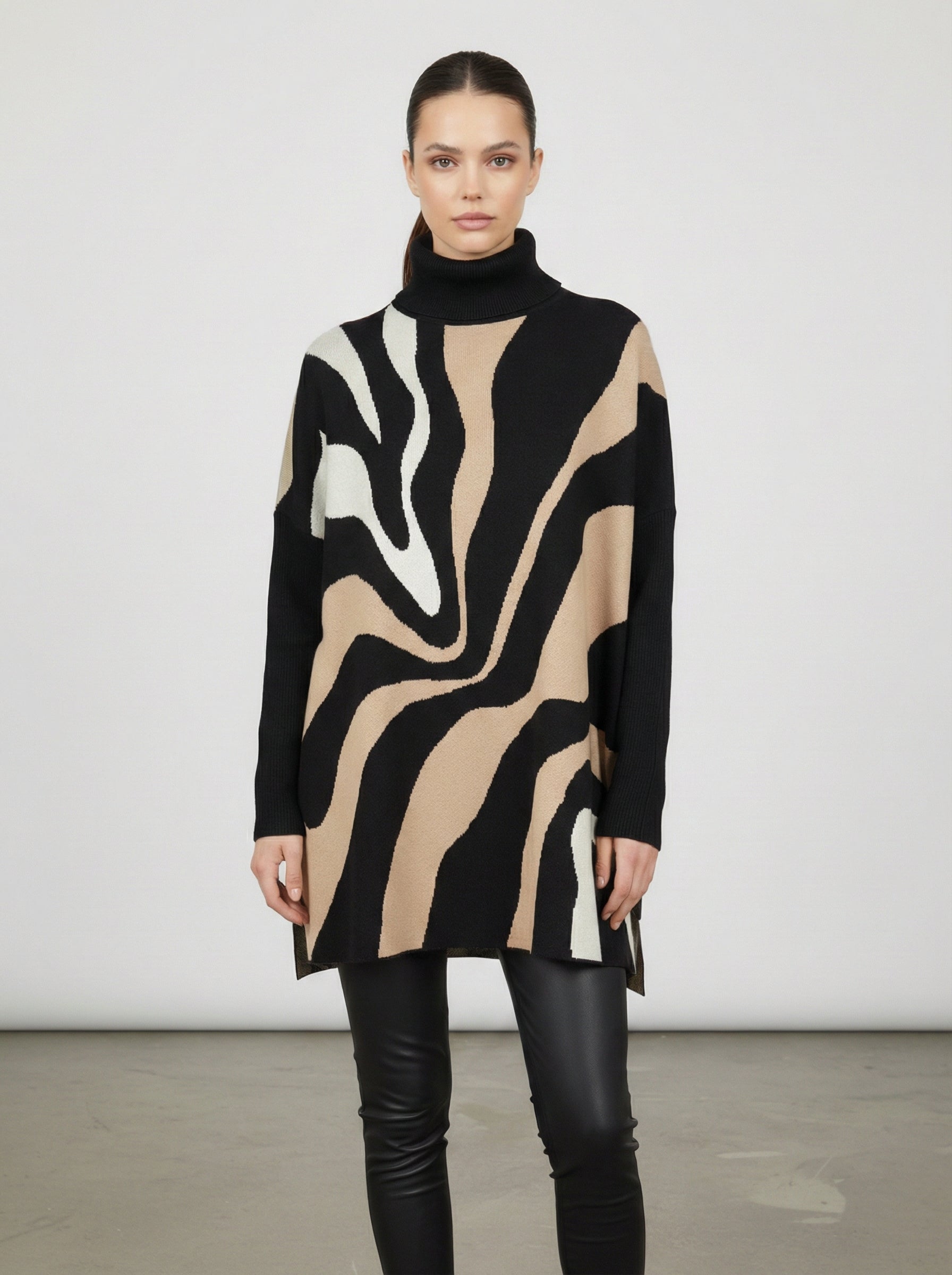 Maglia oversize con fantasia