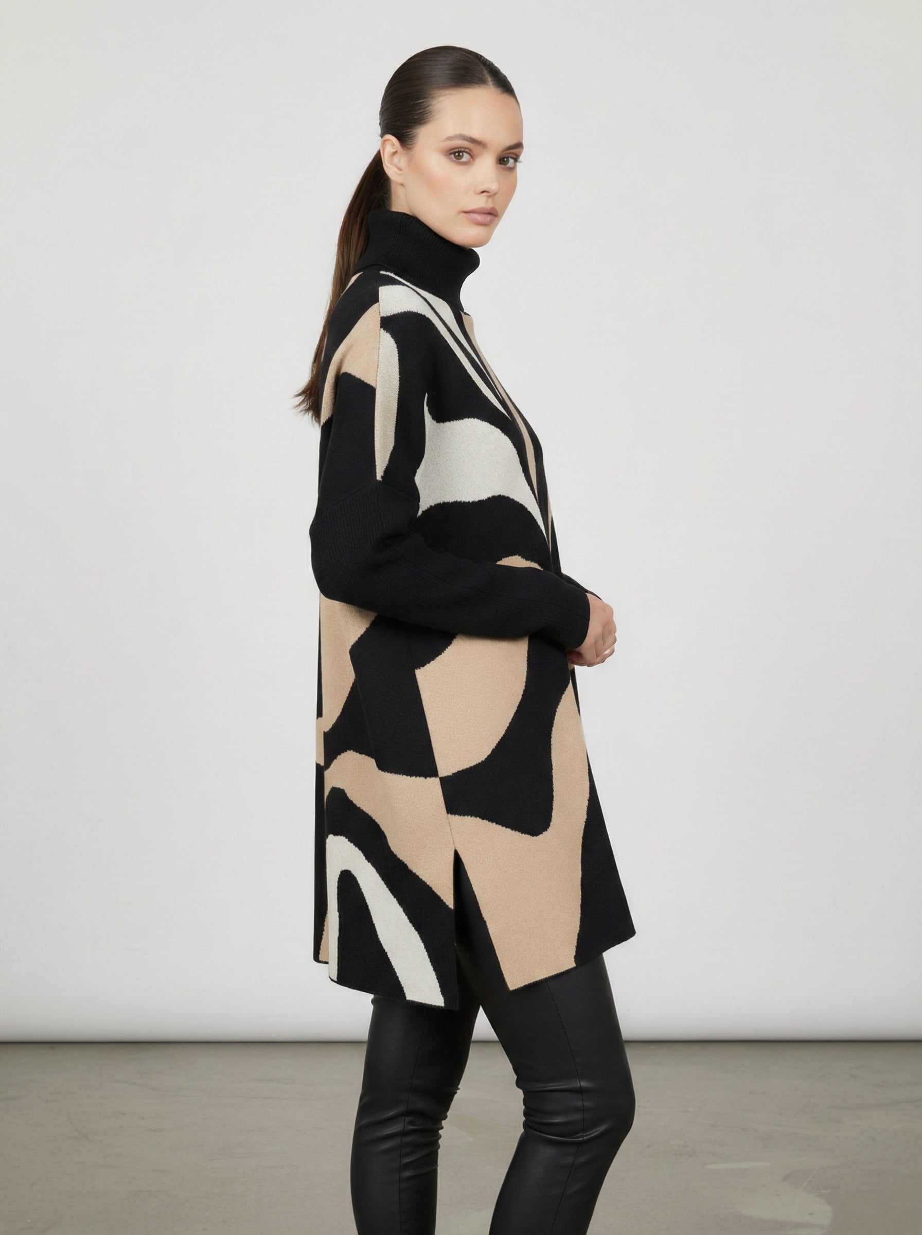 Maglia oversize con fantasia