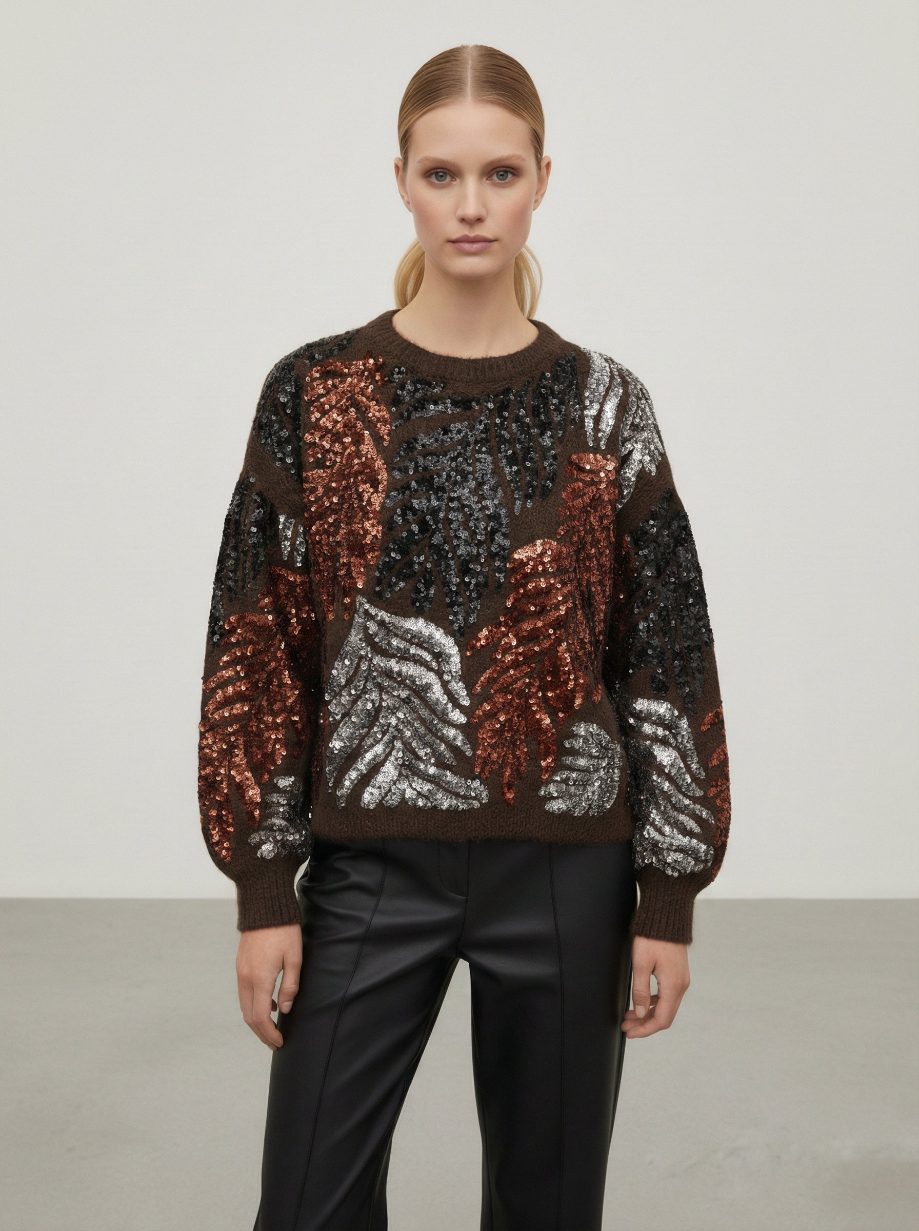 Cardigan con dettagli in paillettes