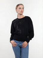 Maglia con Fiocco in Paillettes