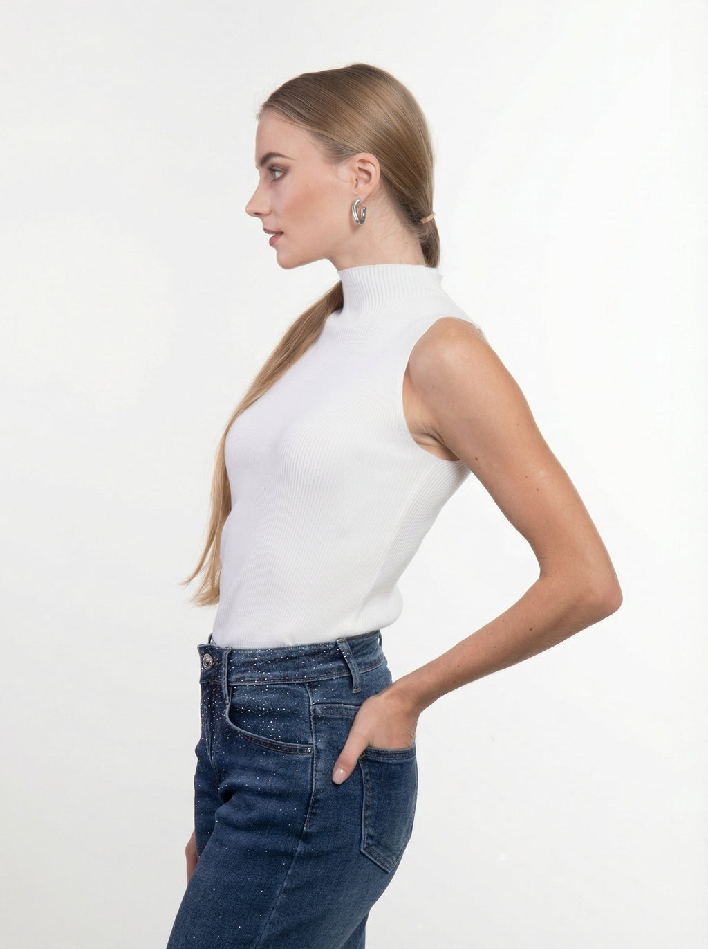 Lupetto Smanicato a Costine