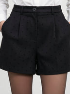 Shorts eleganti con pois