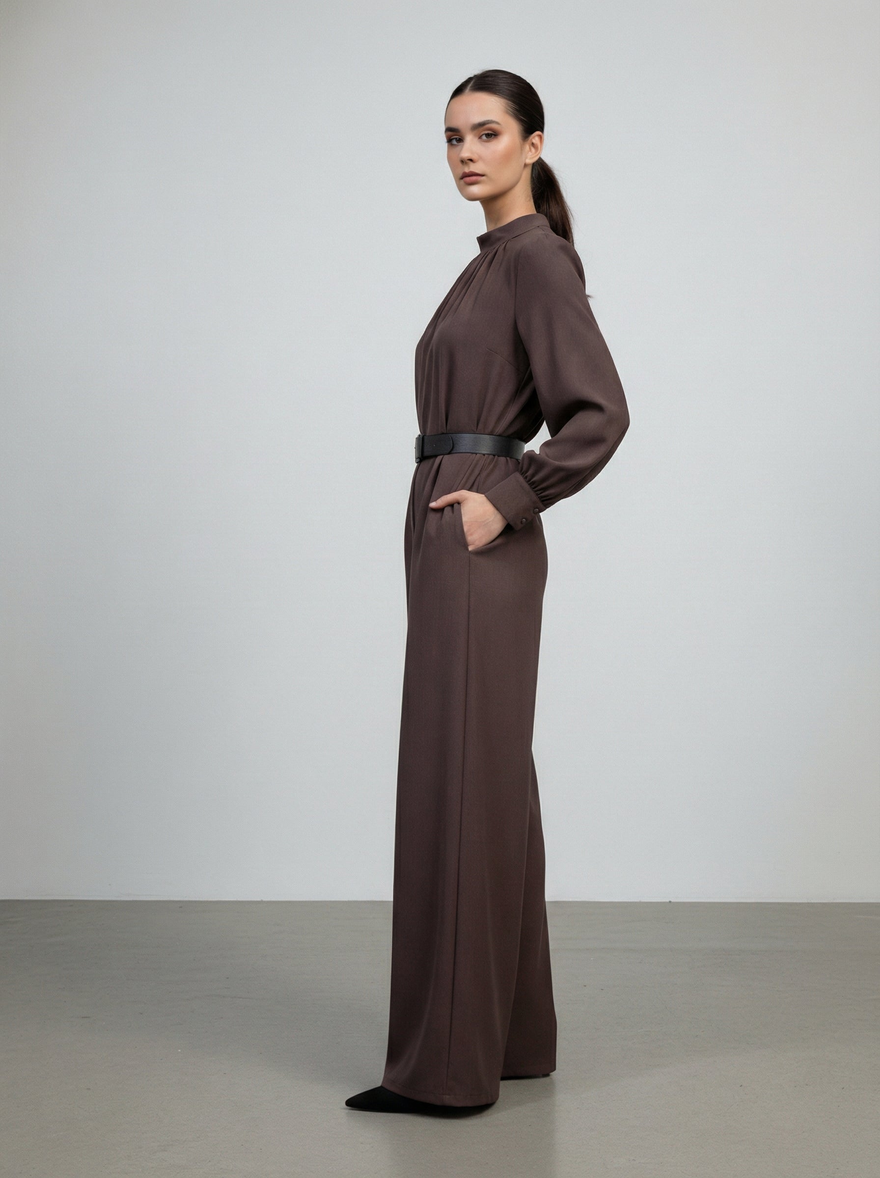 Tuta con pantalone ampio